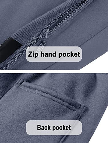MAGCOMSEN 32 férfi fleece szabadidőnadrág szürke/kék
