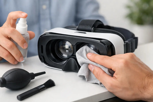 VR szemüveg tisztítása karc nélkül, biztonságosan