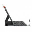 Logitech Slim Folio iPad (7. generációs) billentyűzetes tok, Bluetooth, A2197, A2200, A2198, francia AZERTY (grafit)