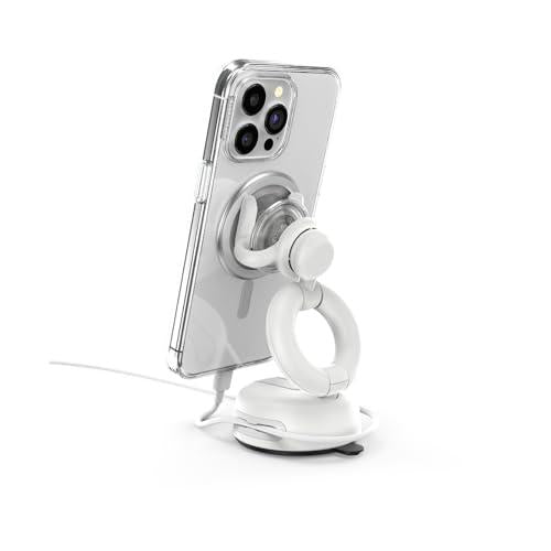 PopSockets PopMount 2 kihangosító telefontartó műszerfalra, szélvédőre és asztalra (fehér)