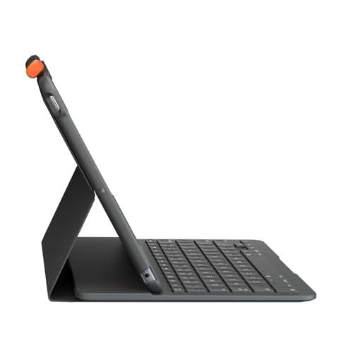 Logitech Slim Folio iPad (7. generációs) billentyűzetes tok, Bluetooth, A2197, A2200, A2198, francia AZERTY (grafit)