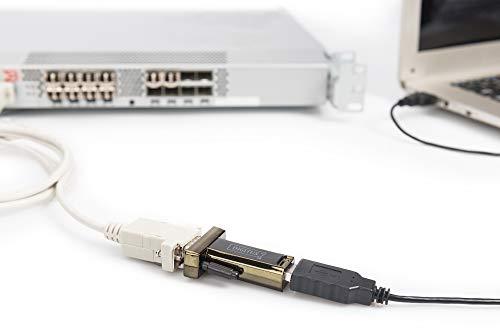DIGITUS USB–soros adapter, RS232 átalakító, USB 2.0 Type-A – DSUB 9M, PL2303GT chipset, 80 cm kábellel