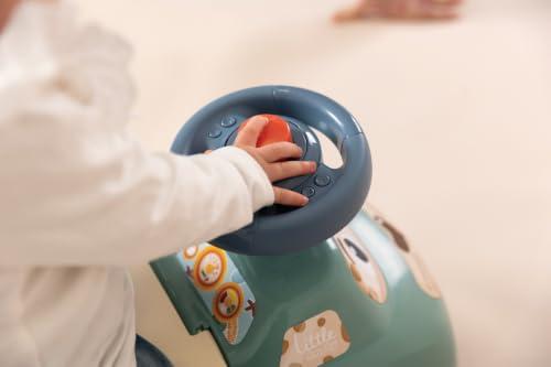 Little Smoby lábbal hajtható autó tárolórekesszel, duda és billenésgátló, 10 hónapos kortól