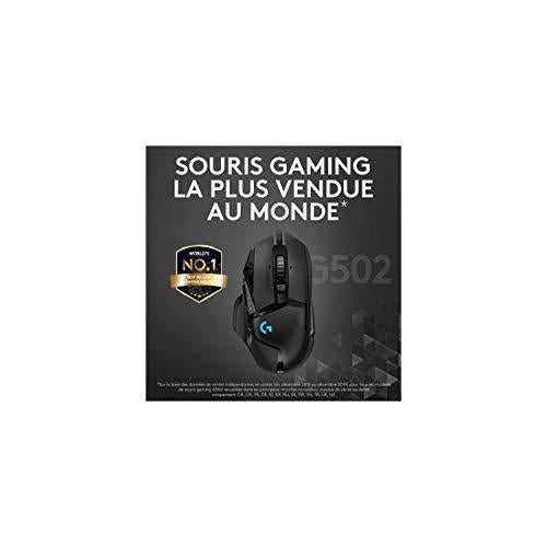 Logitech G502 HERO gamer egér, HERO szenzor, RGB, 16 000 DPI, 11 programozható gomb, laptophoz és PC-hez