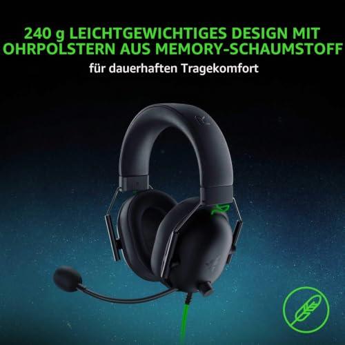 Razer BlackShark V2 X vezetékes gamer fejhallgató, 50 mm-es meghajtó, passzív zajszűrés, PC, Mac, PS4, Xbox One