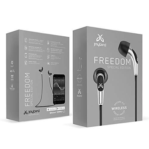 Jaybird Freedom Special Edition Bluetooth vezeték nélküli fülhallgató sportoláshoz, futáshoz és fitneszhez (fekete/ezüst)