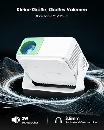 YOTON Y3 mini projektor, automatikus trapézkorrekció, 1080P támogatás, 15000 lumen (zöld)