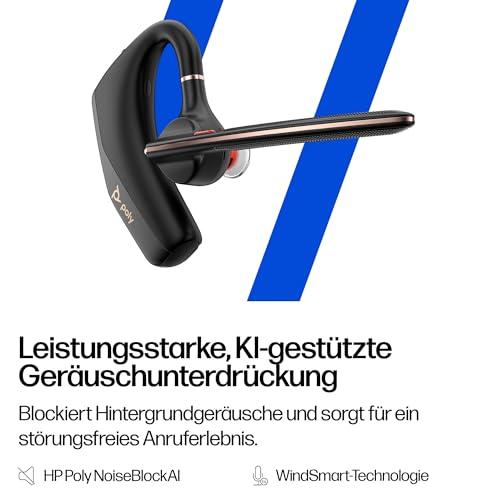 Poly Voyager Legend 50 Bluetooth headset, NoiseBlockAI, WindSmart, Smart Sensor, 10 órás akkumulátor (fekete)