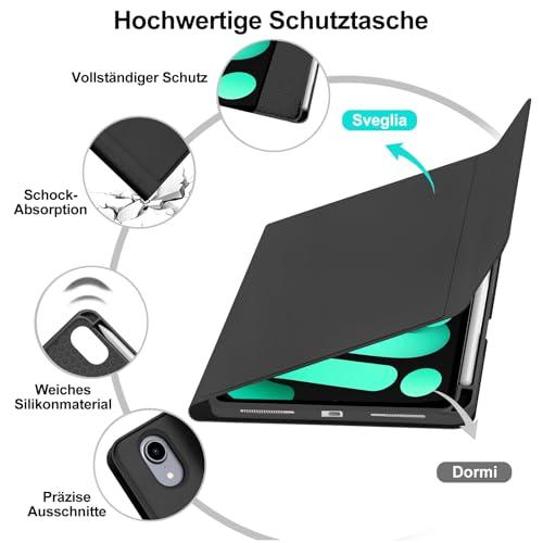IVEOPPE iPad mini 7 (A17 Pro, 2024) / iPad mini 6. gen. (2021) 8,3" tok billentyűzettel, német QWERTZ, Bluetooth, leválasztható