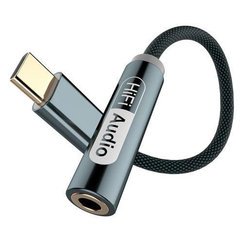Yish USB-C – 3,5 mm jack adapter DAC chippel, fejhallgató adapter, nejlon (iPhone 18/17/16 P…)