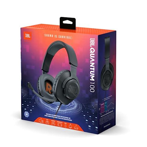 JBL Quantum 100 fejhallgató, over-ear gamer headset (fekete)