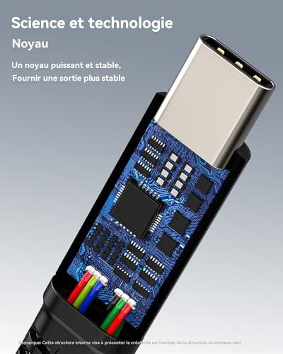 2 az 1-ben dupla USB-C fejhallgató adapter, iPhone 16/15 és Samsung S24/S23/S22 kompatibilis, audio elosztó és töltő