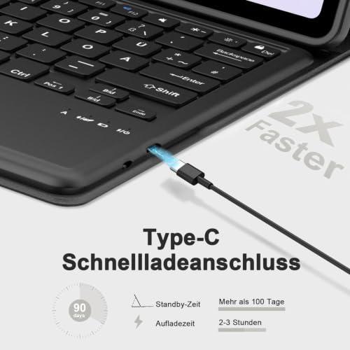 IVEOPPE tok billentyűzettel Xiaomi Redmi Pad 2 Pro 12,1" (2025) készülékhez, touchpaddel, német QWERTZ, Bluetooth, levehető