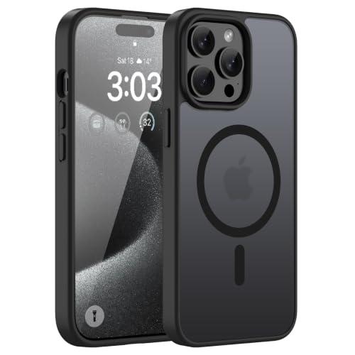 ORDA mágneses tok iPhone 15 Pro készülékhez, MagSafe kompatibilis (fekete)