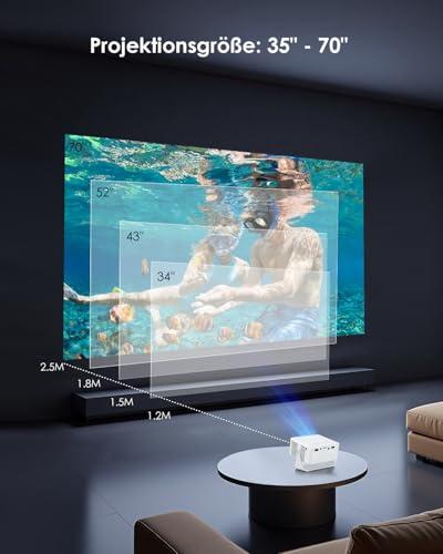 YOTON Y3 mini projektor, automatikus trapézkorrekció, 1080P támogatás, 15000 lumen (zöld)