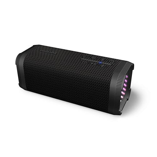 PHILIPS TAS2000B vezeték nélküli Bluetooth hangszóró LED fényshow-val, 20 W, Bass+, Auracast, 20 óra üzemidő, IPX5, USB lejátszás, mikrofon