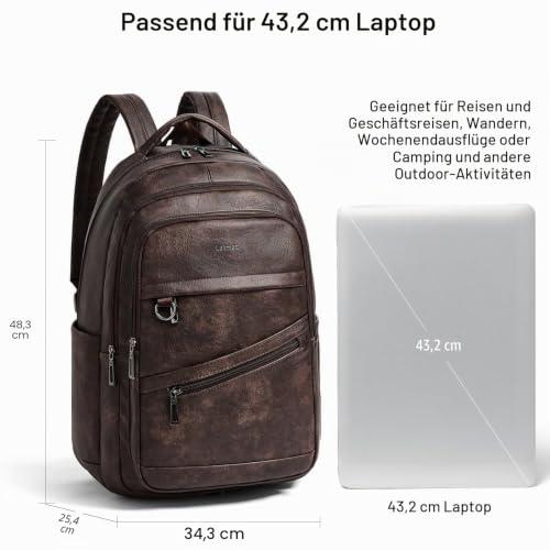LATMAP 43 l-es női műbőr hátizsák, elegáns, közepes méretű napi hátizsák