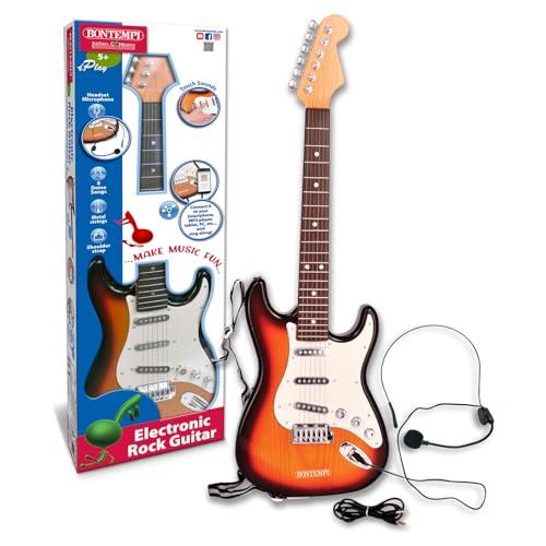 Bontempi elektromos gitár fejhallgatós mikrofonnal, MP3 csatlakozóval