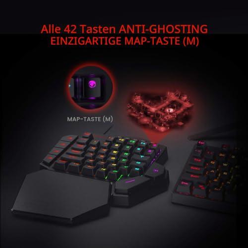 Redragon K585 DITI egykezes mechanikus gaming billentyűzet, RGB, Brown switch