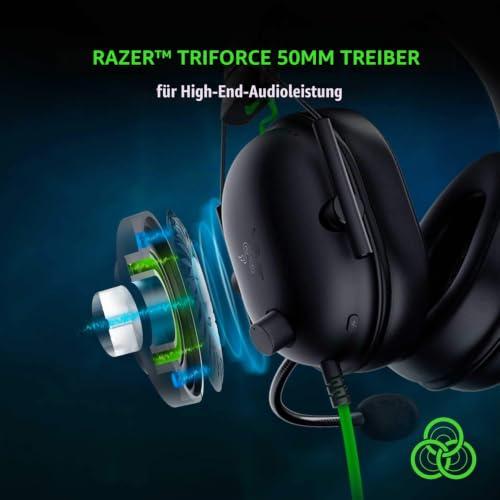 Razer BlackShark V2 X vezetékes gamer fejhallgató, 50 mm-es meghajtó, passzív zajszűrés, PC, Mac, PS4, Xbox One