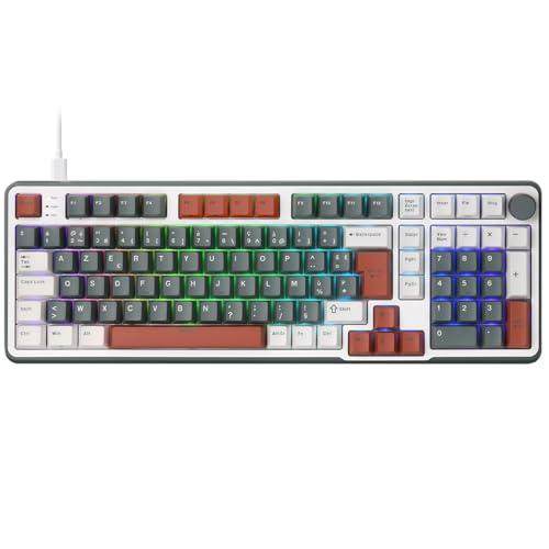 RK ROYAL KLUDGE C98 FR mechanikus gamer billentyűzet, mágneses Hall-effektus kapcsolók, vezetékes, RGB, 95%, 8 KHz