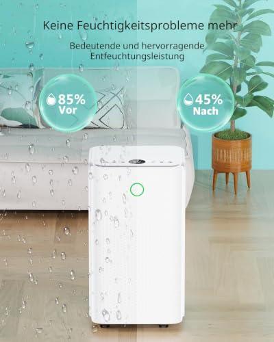 Kompresszoros párátlanító 12 l/24 óra, 3 üzemmód, csendes, folyamatos leeresztés, 2,2 l víztartály, 24 órás időzítő
