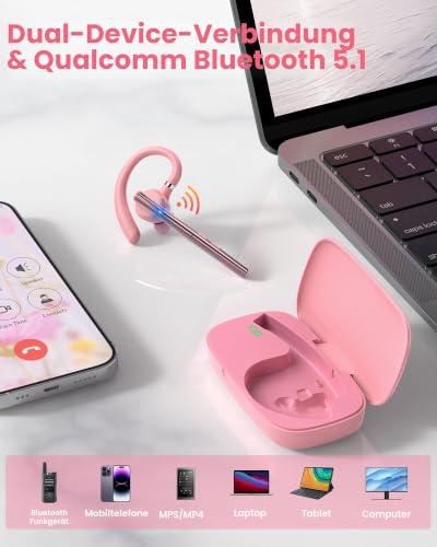 New Bee Bluetooth fülhallgató 72 órás lejátszási idővel, Bluetooth 5.1, LED kijelzővel