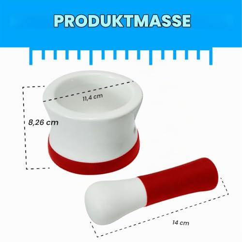 Cooler Kitchen EZ-Grip kerámia mozsár kerámia törővel, levehető csúszásmentes szilikon talppal, mosogatógépben mosható