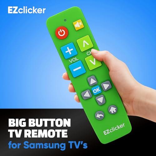 EZclicker nagygombos univerzális távirányító Samsung tévékhez, egyszerűsített (2 db AAA elem nem tartozék)