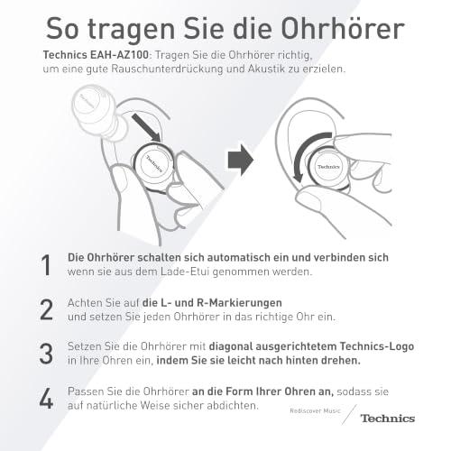 Technics EAH-AZ100E-K vezeték nélküli zajszűrős fülhallgató, multipoint Bluetooth, Voice Focus AI (fekete)
