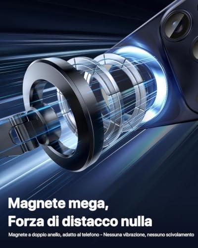 Miracase MagSafe autós telefontartó, erős tapadókorong, 360°-ban forgatható, iPhone 17-hez