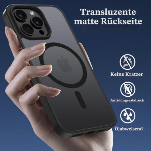 ORDA mágneses tok iPhone 15 Pro készülékhez, MagSafe kompatibilis (fekete)