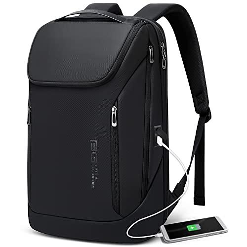 BANGE üzleti okos hátizsák 15,6" laptophoz, vízálló, USB töltőporttal, strapabíró utazóhátizsák (fekete, M)