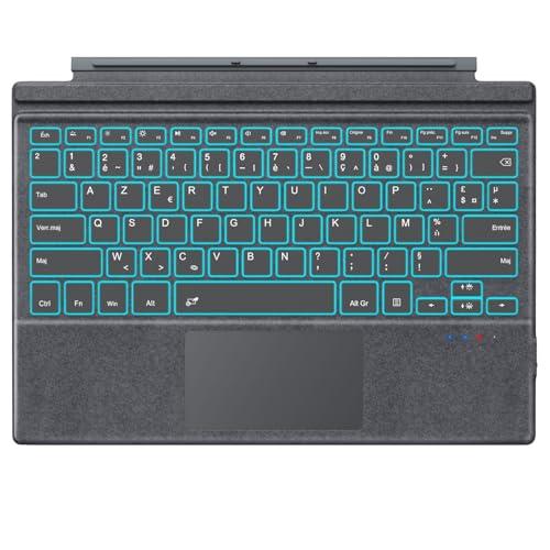 MoKo French Keyboard Compatible with Surface Pro 7+/7/6/5/4/3, Grigio