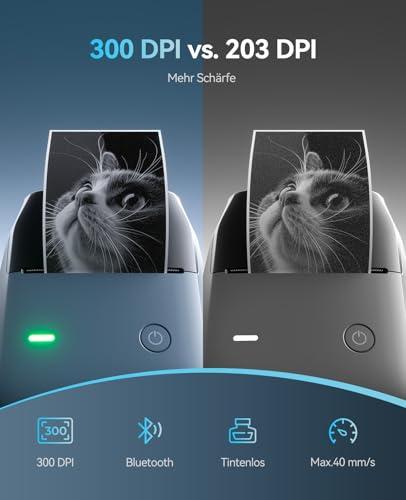 NIIMBOT B1 Pro címkenyomtató, 300 DPI, nagyobb címkékhez, fotók, logók és szövegek nyomtatásához
