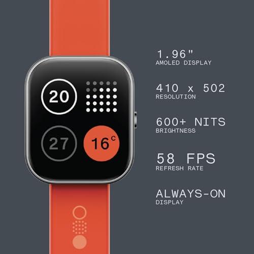 CMF by Nothing Watch Pro okosóra, 1,96" AMOLED kijelző, fitneszkövető, többrendszerű GPS, Bluetooth-hívás AI zajszűréssel