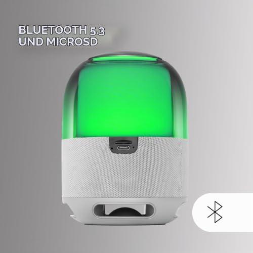 Mars Gaming MS-Flow, Portable 15 W Bluetooth Speaker, Powerful Sound with DeepBass 57 mm Driver, Compact Gaming Speaker with Bluetooth 5.3 a