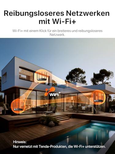 Tenda RX12 Pro Wi-Fi 6 router, AX3000 Dual Band (5 GHz: 2402 Mbps + 2,4 GHz: 574 Mbps), 5×6 dBi antenna, Gigabit LAN/WAN, WPA3