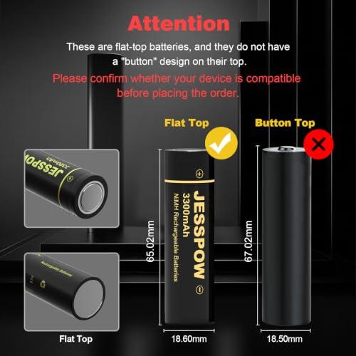 14430 újratölthető akkumulátor, lapos tetejű, 3300 mAh, zseblámpához, fejlámpához, napelemes lámpához, mini ventilátorhoz, 2 darabos