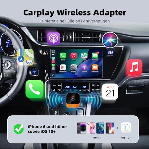 Vezeték nélküli CarPlay adapter iPhone-hoz, USB/USB-C, Plug and Play