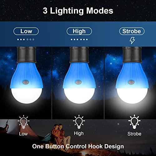 Flintronic 5 darabos LED kempinglámpa készlet, sátorlámpa karabinerrel, vészvilágítás