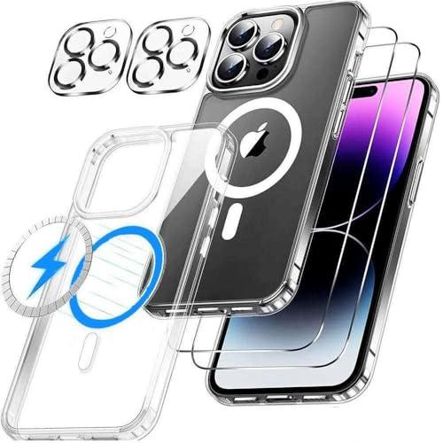 iPhone 15 Pro Max MagSafe tok, ultravékony, 5 az 1-ben szett 2 kijelzővédő fóliával és 2 kameravédővel