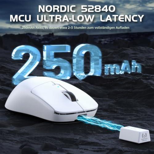 Attack Shark R6 vezeték nélküli gamer egér PixArt PAW3950 MAX szenzorral