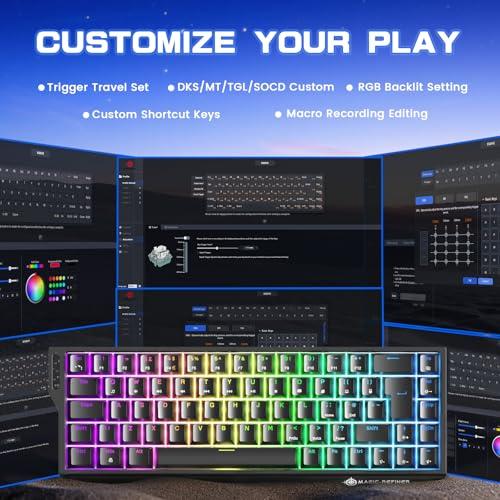 MAGIC-REFINER X68 HE 8000 Hz Rapid Trigger billentyűzet, brit kiosztás (fekete)