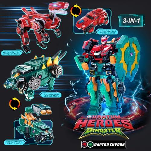 QUANTUM HEROES DINOSTER Raptor Chyron 3 az 1-ben robot, 28 cm (5 éves kortól)