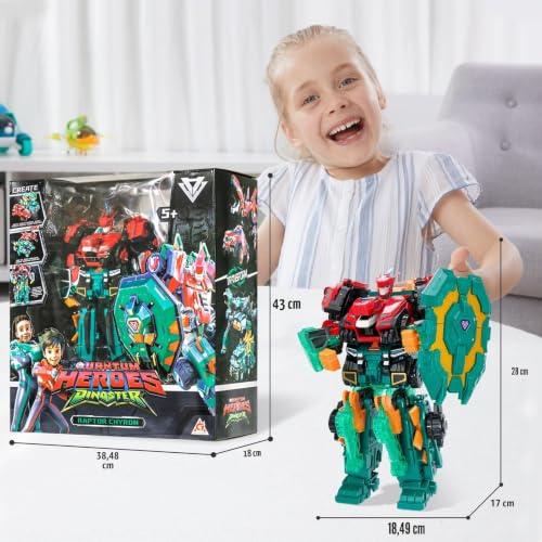 QUANTUM HEROES DINOSTER Raptor Chyron 3 az 1-ben robot, 28 cm (5 éves kortól)