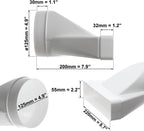 Átalakító adapter lapos cső kerek csőhöz 125 mm