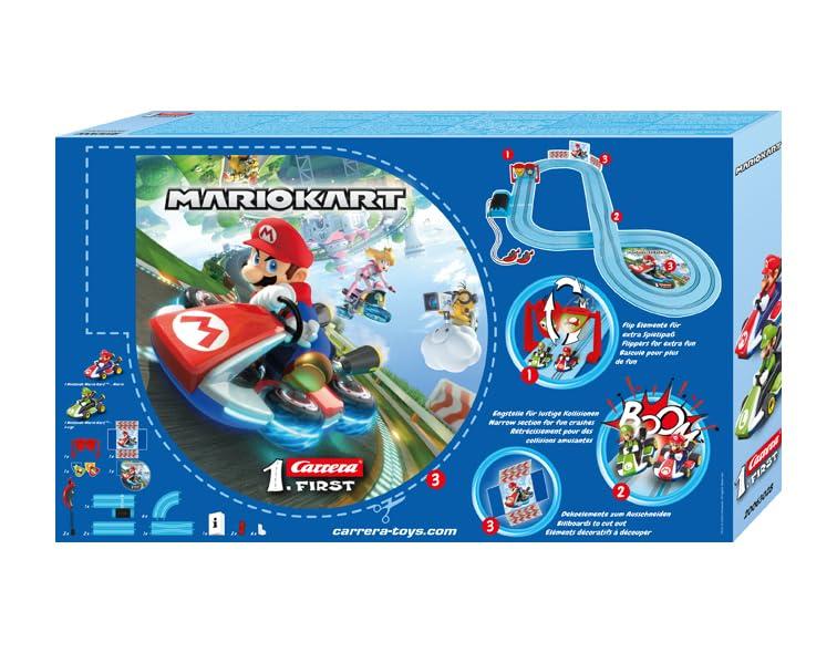 Carrera FIRST 20063028 Nintendo Mario Kart pályaszett, 2,9 m elektromos autóversenypálya kézi szabályozóval, 1:50