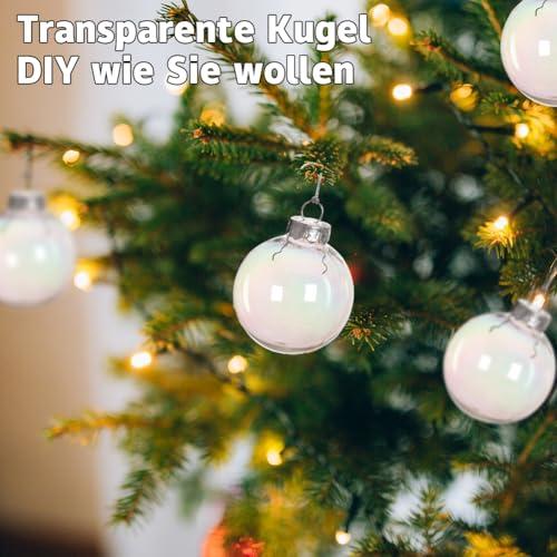8 darabos tölthető farsangi gömbdísz szett, 6 cm, 16 db 7 színű kis világító gömbbel