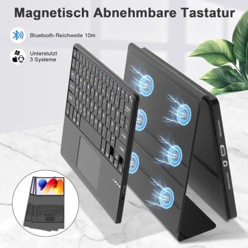 IVEOPPE tok billentyűzettel Xiaomi Redmi Pad 2 Pro 12,1" (2025) készülékhez, touchpaddel, német QWERTZ, Bluetooth, levehető
